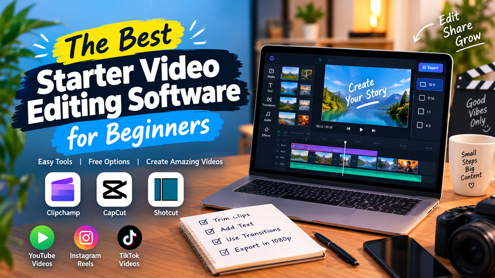 Best Starter Video Editing Software for Beginners in 2026