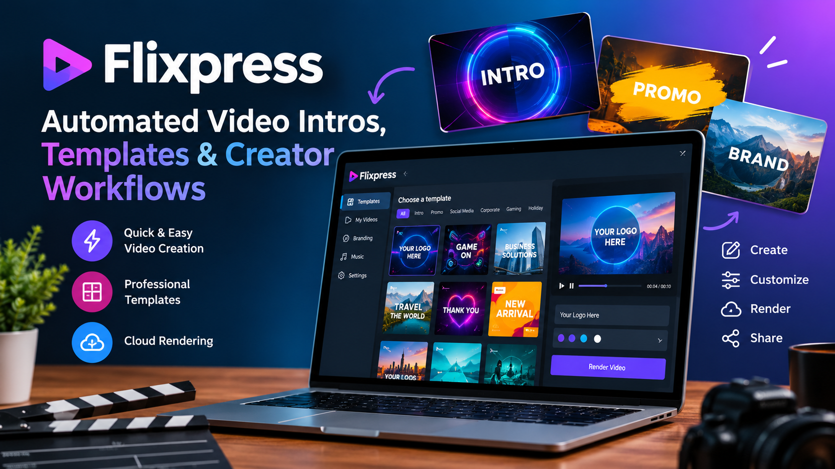 Flixpress: Video Maker, Templates & Automation